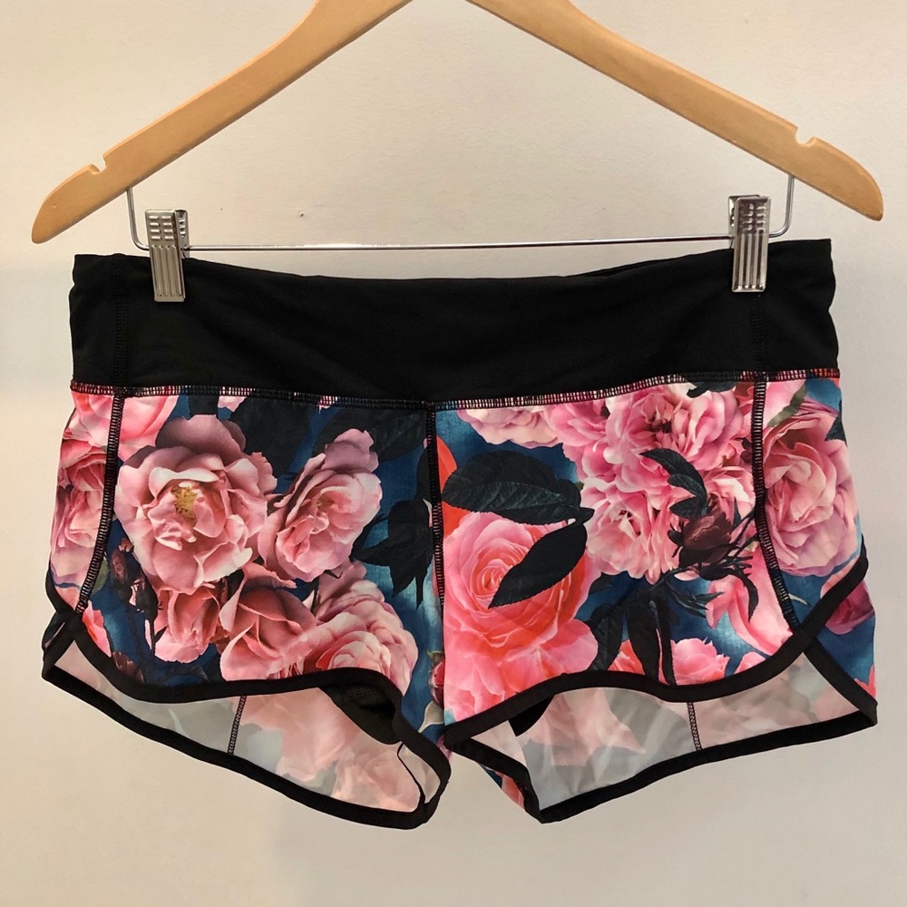 Lululemon Secret Garden Floral Running Shorts